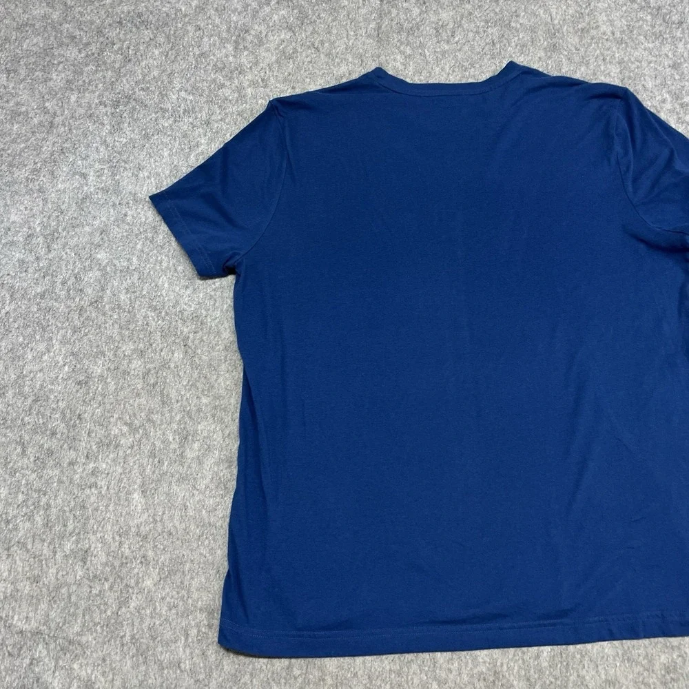 Banana Republic Shirt Mens XL Blue Crew Neck Neapolitan Slice Pizza Casual Tee‎